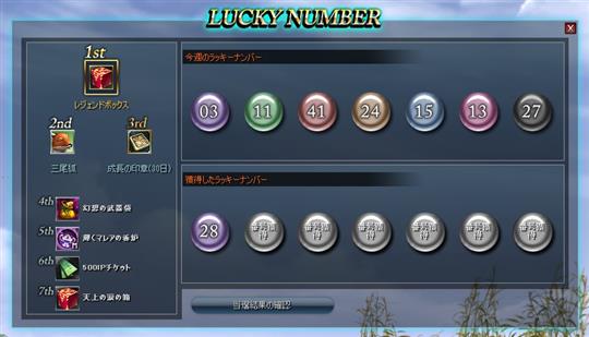 ラッキーナンバー