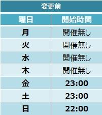 開催日程 変更前