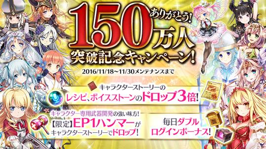 150万人突破記念キャンペーン