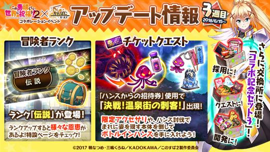 『この素晴らしい世界に祝福を!2』コラボイベントアップデート情報