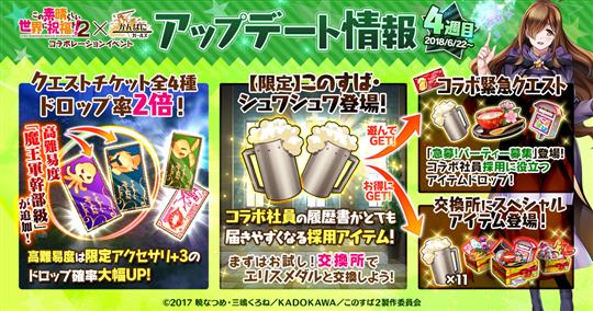 『この素晴らしい世界に祝福を!2』コラボイベントアップデート情報